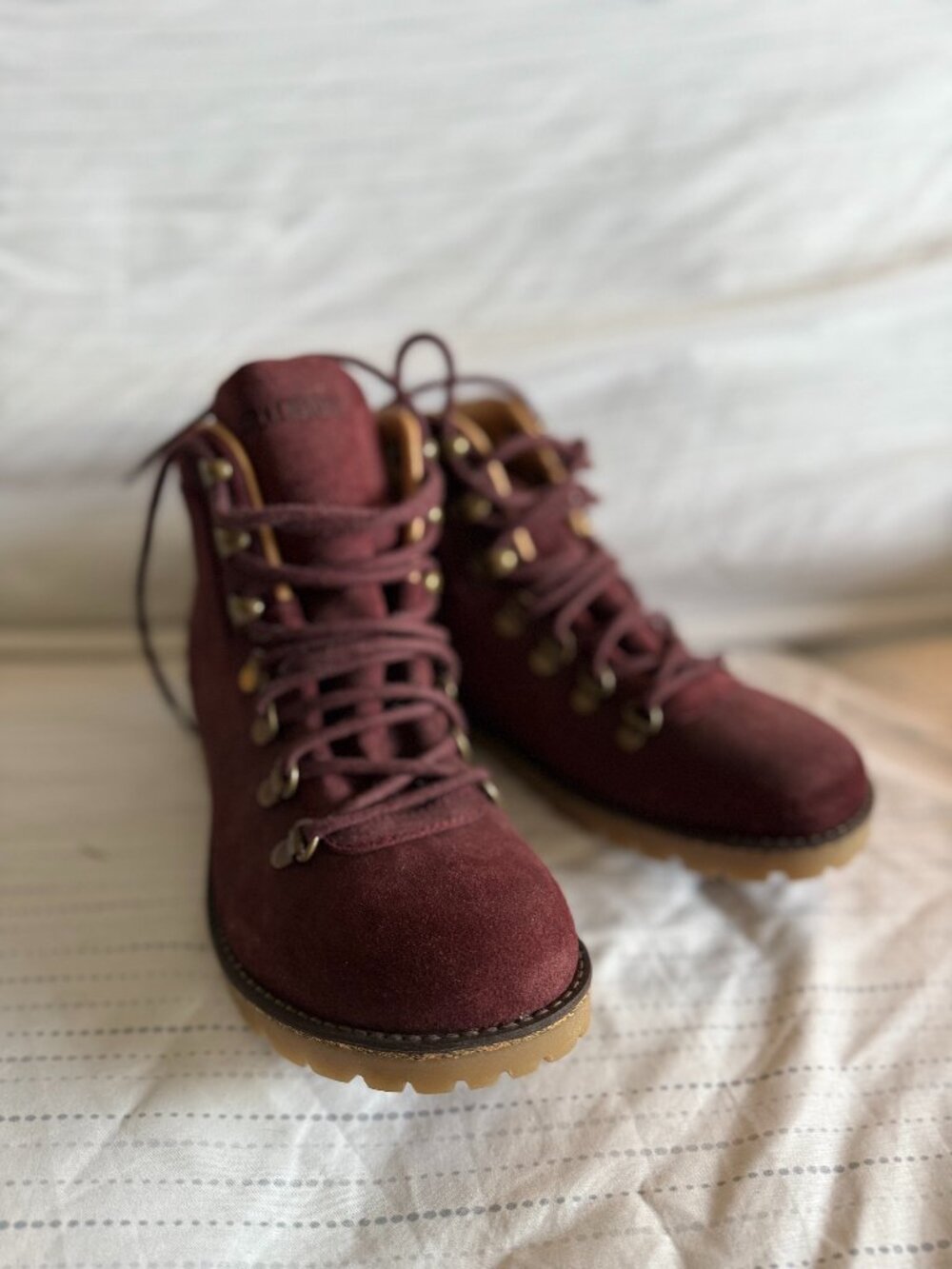 Birkenstock Jackson Women's EU 38 / US 7.5 Burgundy Oiled Suede Lace-Up Boot NEW